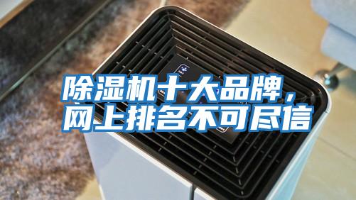 除濕機十大品牌,網上排名不可盡信
