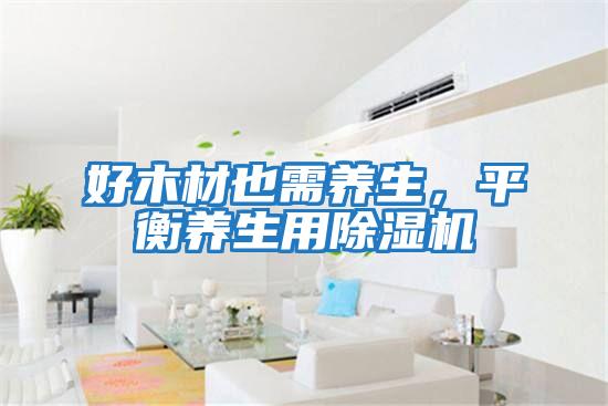 好木材也需養生，平衡養生用除濕機