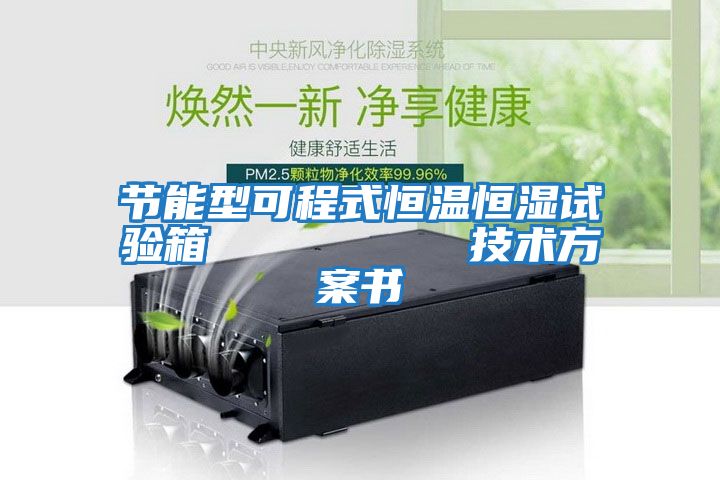 節(jié)能型可程式恒溫恒濕試驗箱 技術(shù)方案書